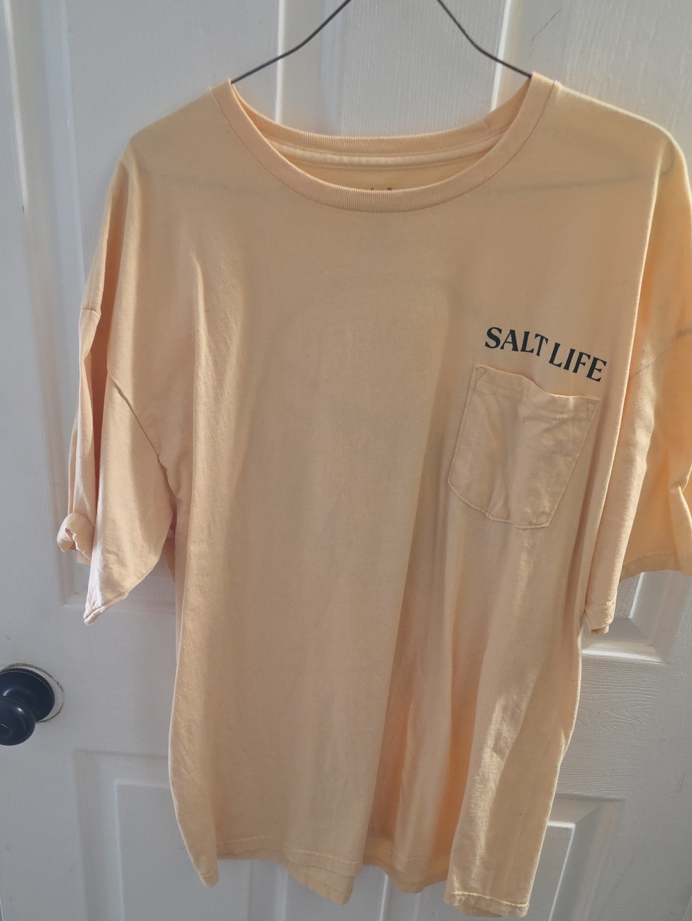 Salt Life Pale Yellow Logo Tee